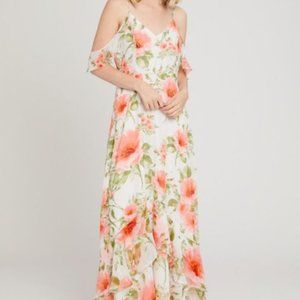 ALTAR'D STATE Knoll Maxi Cold Shoulder Dress